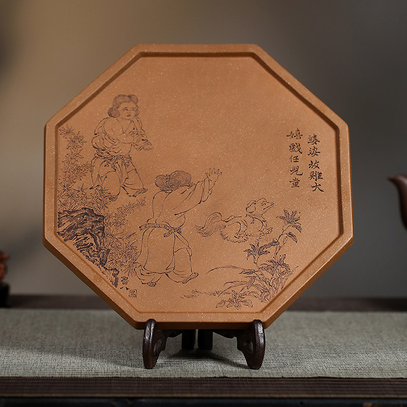 New products Real strength Lueight playful Ren Child downhill Clay Diameter 26 5cm High 1 6cm Tea disc Dry Bubble Table