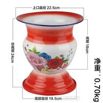 Anti-slip old-fashioned heightened and thickened adult enamel spittoon short spit bucket elderly children spittoon disinfection bedpan children and grandchildren bucket