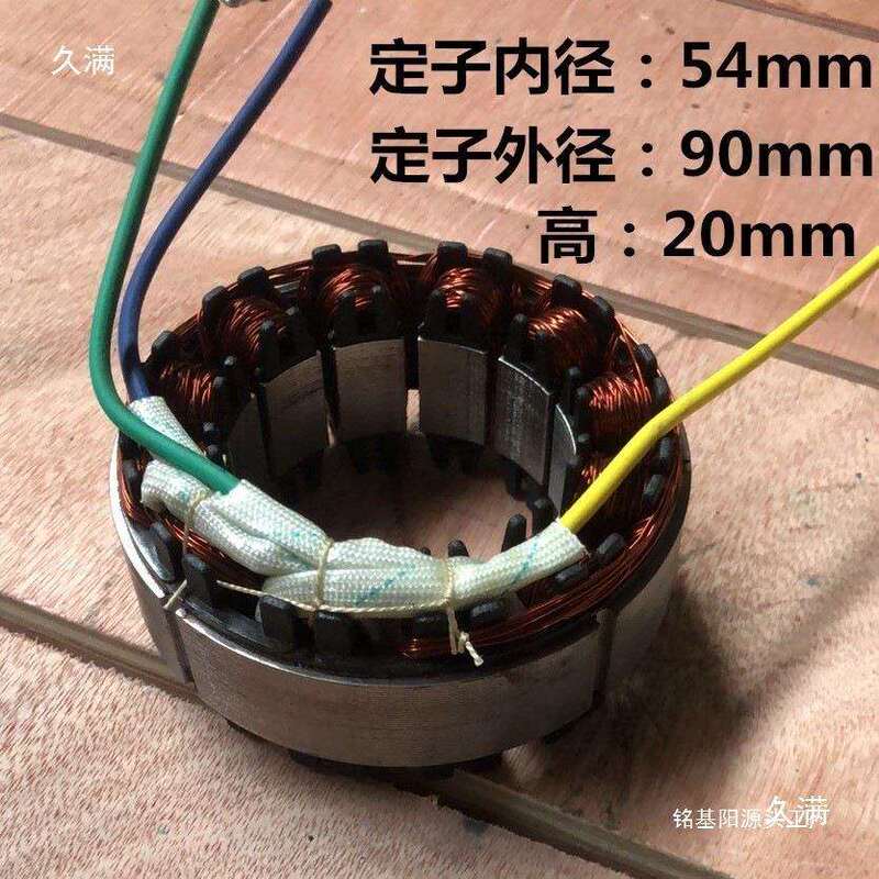 12V 24V48V60V Copper Wire Dc Brushless Coil Magnet Stator Rotor Permanent Magnet Motor