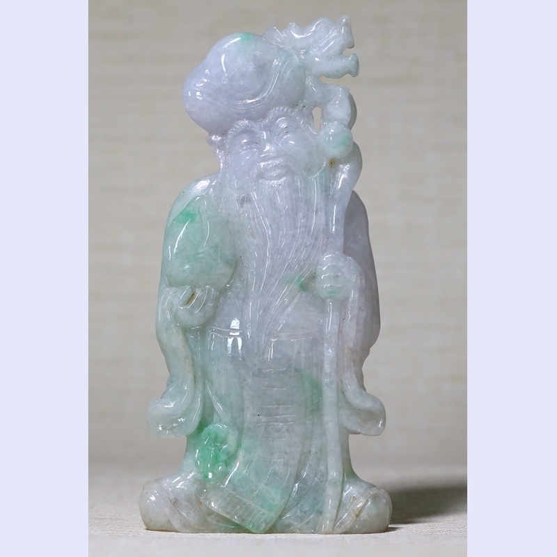 (National inspection and identification) Ice glutinous species floating positive green old Jade birthday Star Gold hammer treasure Cheng auction C1776