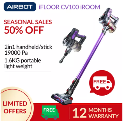 Airbot iRoom (Purple) Cyclone Cordless Handheld Vacuum Cleaner