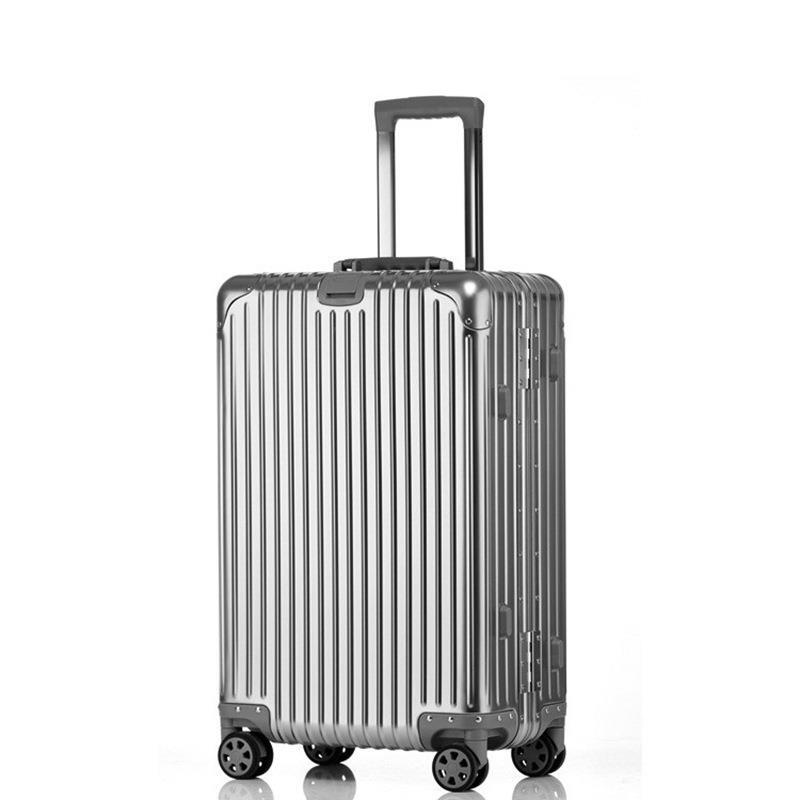 Aviation-Grade All-Aluminum Magnesium Alloy 20inch Carry-On Trolley Suitcase for Men and Women, Business Anti-Fall Luggage Suitcase, Carry-On Suitcase