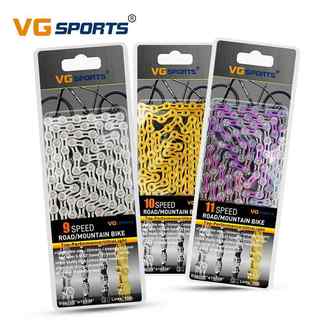 American vg sports 8/9/10/11-speed mountain road bicycle hollow chain lightweight with magic buckle