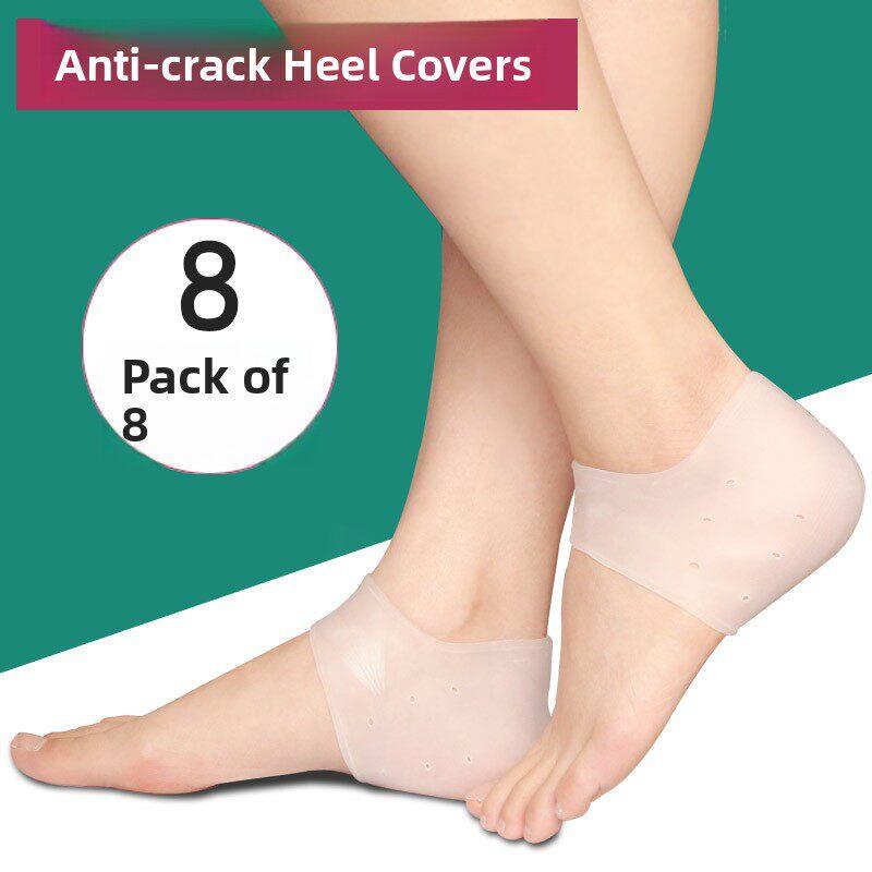 Foot Pain Prevention, Anti-Crack Latex Soft Rubber Foot Pads, Rubber Heel Covers, Anti-Wear Heel Silicone Soft Socks