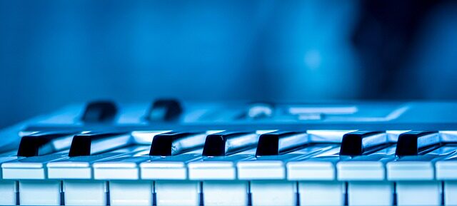 a piano in the house