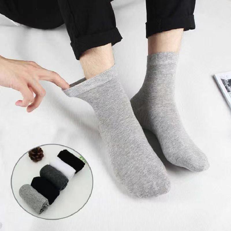 Men's Disposable Socks, 100 Pairs, Deodorant, Travel-Friendly, Easy-To-Clean, Solid Color Cotton Socks, Mid-Calf Socks, Women's No-Show Socks