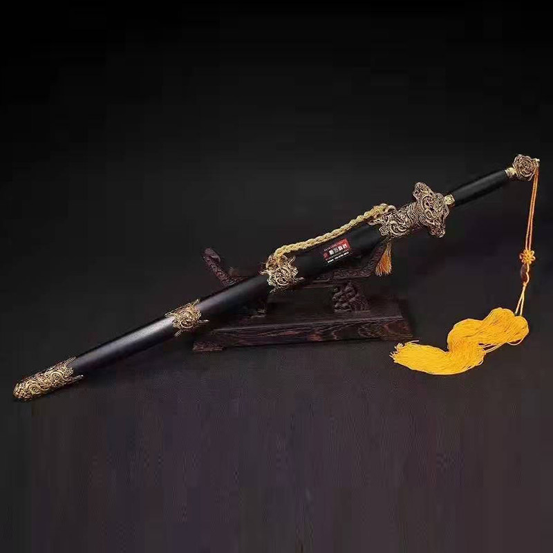 Wumu Alloy Dragon's Sword of Zhejiang Province Arts and Crafts Master Ji Satoshi unopened with a long sword and true sword ancient wind