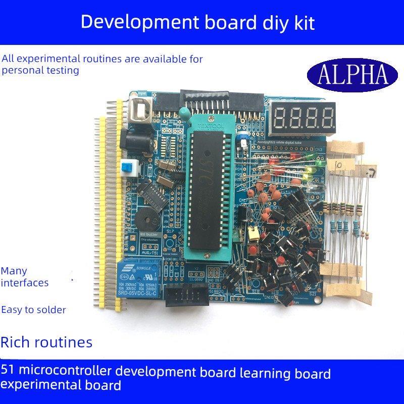 Stc89C51/52 Microcontroller Development Board Learning Experiment Board DIY Welding Component Kit Electronic Production Introduction Stc89C51/52 Microcontroller Development Board Learning Experiment Board DIY Welding Component Kit Electronic Production Introduction