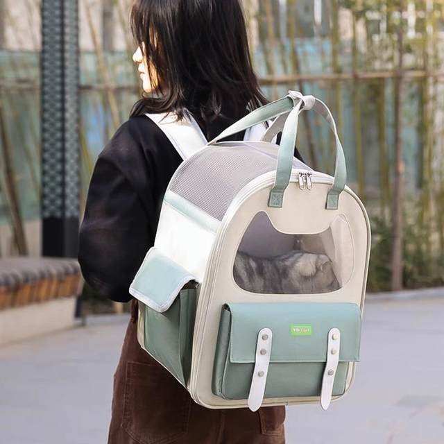 Cat Bag, Portable Dog Bag, Backpack, Cat Shoulder Bag, Large Capacity, Breathable Cat Anti-Stress Portable Pet School Bag