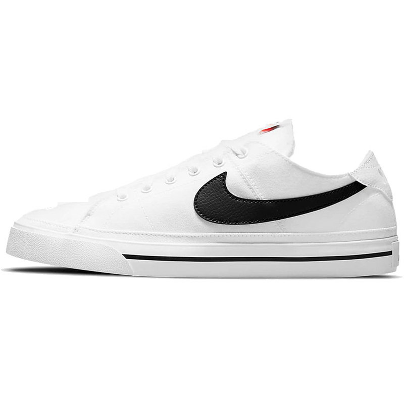 Nike Court Legacy Canvas 帆布织物 White Black 低帮 板鞋 男款