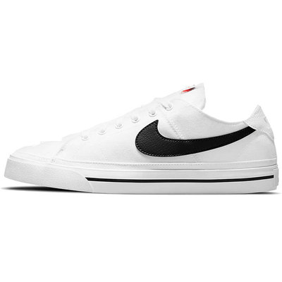 Nike Court Legacy Canvas 帆布织物 White Black 低帮 板鞋 男款