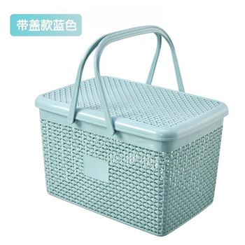 洗澡篮子手提 浴室带盖家用收纳框提篮大号卫生间洗漱用品便携冬