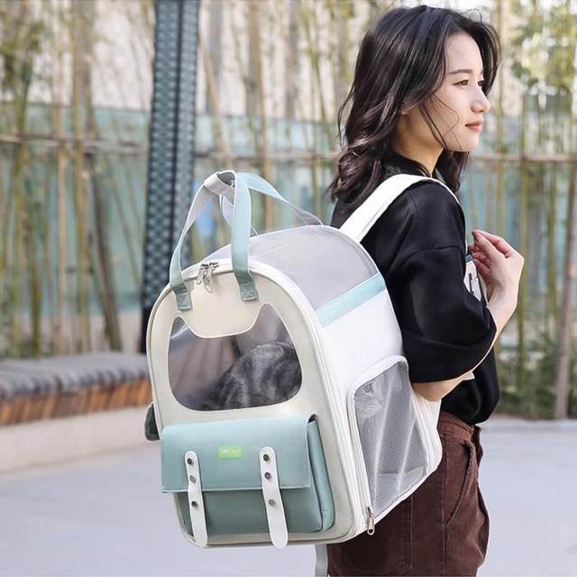 Cat Bag, Portable Dog Bag, Backpack, Cat Shoulder Bag, Large Capacity, Breathable Cat Anti-Stress Portable Pet School Bag