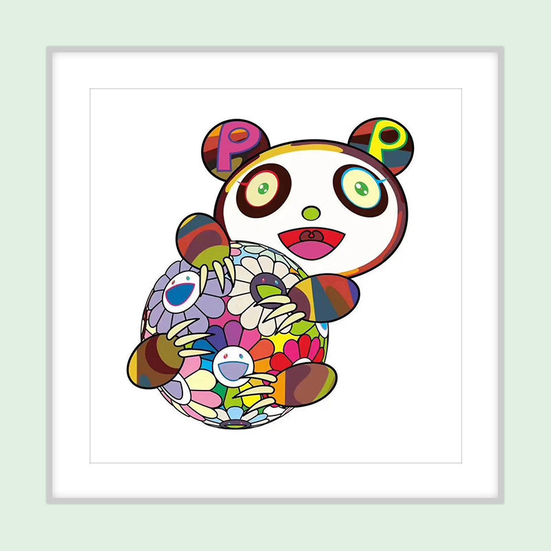 Tide Play Collection] Murakami Takashi's "Flower Ball Panda Cub" Global Limited 100 Offset Print