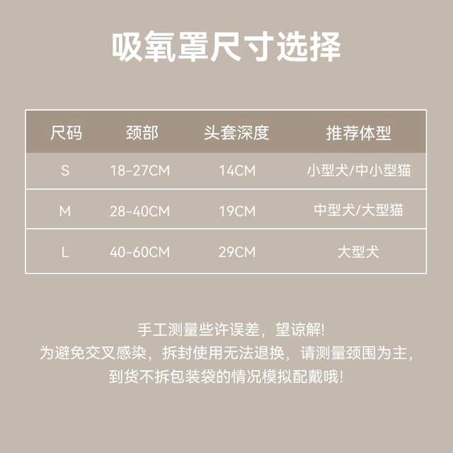 Pet oxygen mask oxygen mask for dogs and cats for oxygen atomization dual-purpose Elizabeth atomization circle animal oxygen absorption