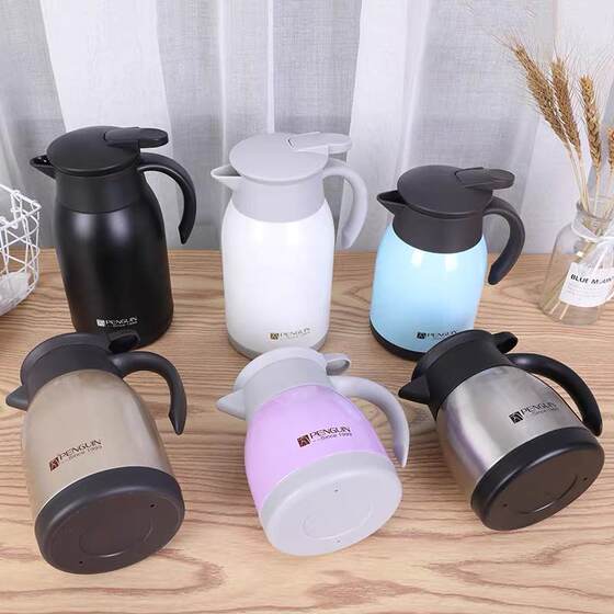 Stainless Steel Thermos Tea Kettle, Small Mini Coffee and Soy Milk Pot, Hot Water Thermos, Portable Tea Brewing Kettle