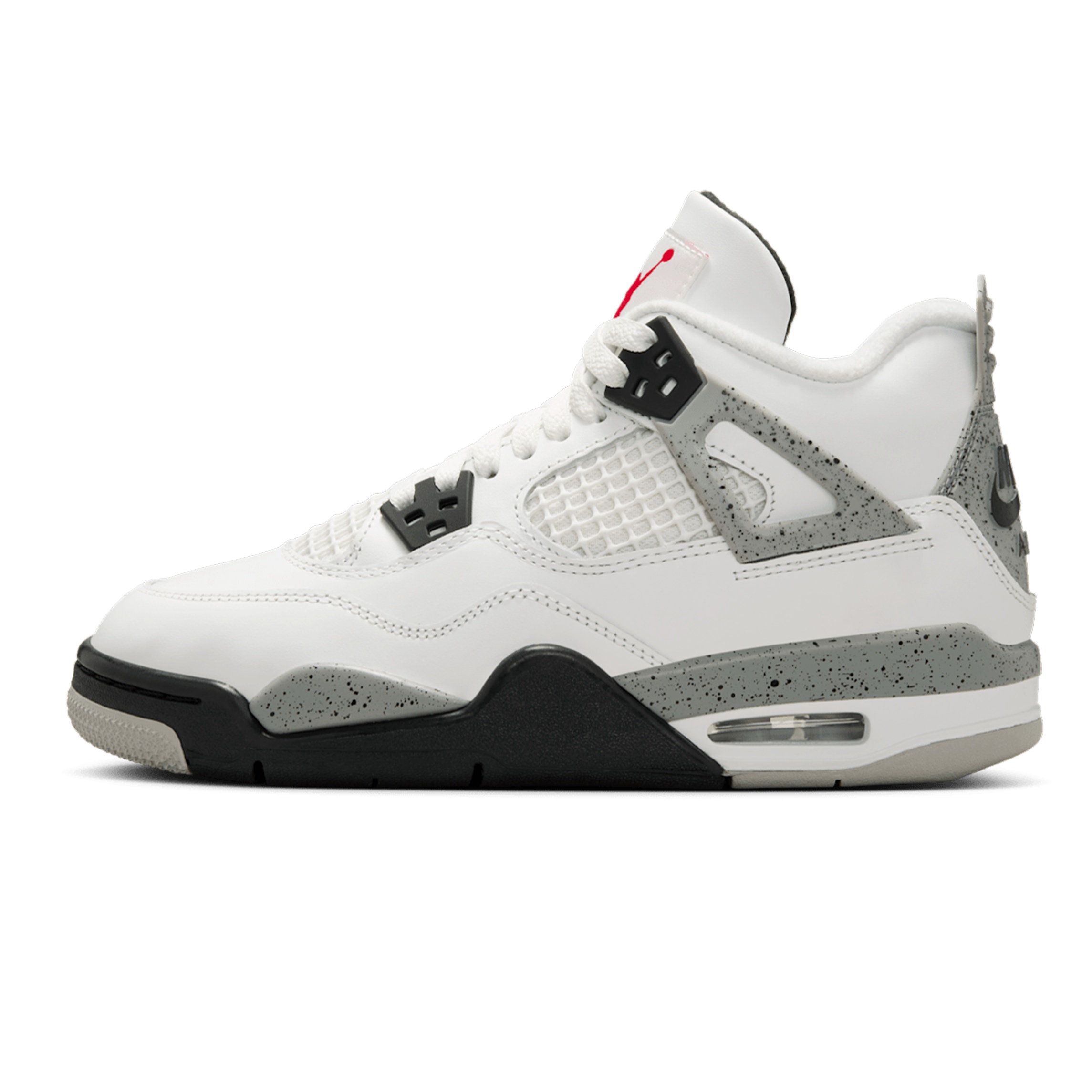 Jordan Air Jordan 4 Retro OG 舒适  中帮 儿童篮球鞋 白黑色