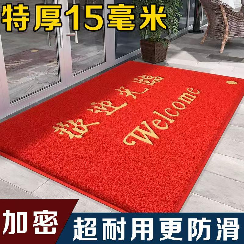 Extra thick 15MM welcome door mat silk circle floor mat door carpet anti-slip shop door floor mat thickened