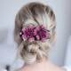 Hair Clip for Women's Back of Head, Large Hair Clip, Flower Rhinestone Duckbill Clip, Mother's Top Clip, Hair Clip Clip