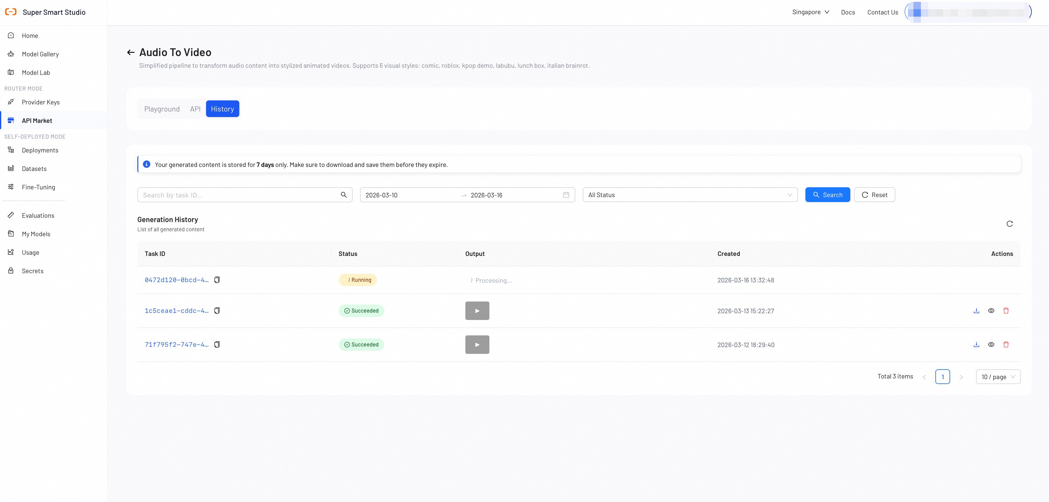 API Tools History
