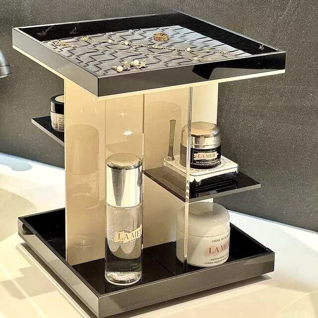 Cosmetics shelf high-quality desktop rotating acrylic shelf bathroom dressing table jewelry tray storage