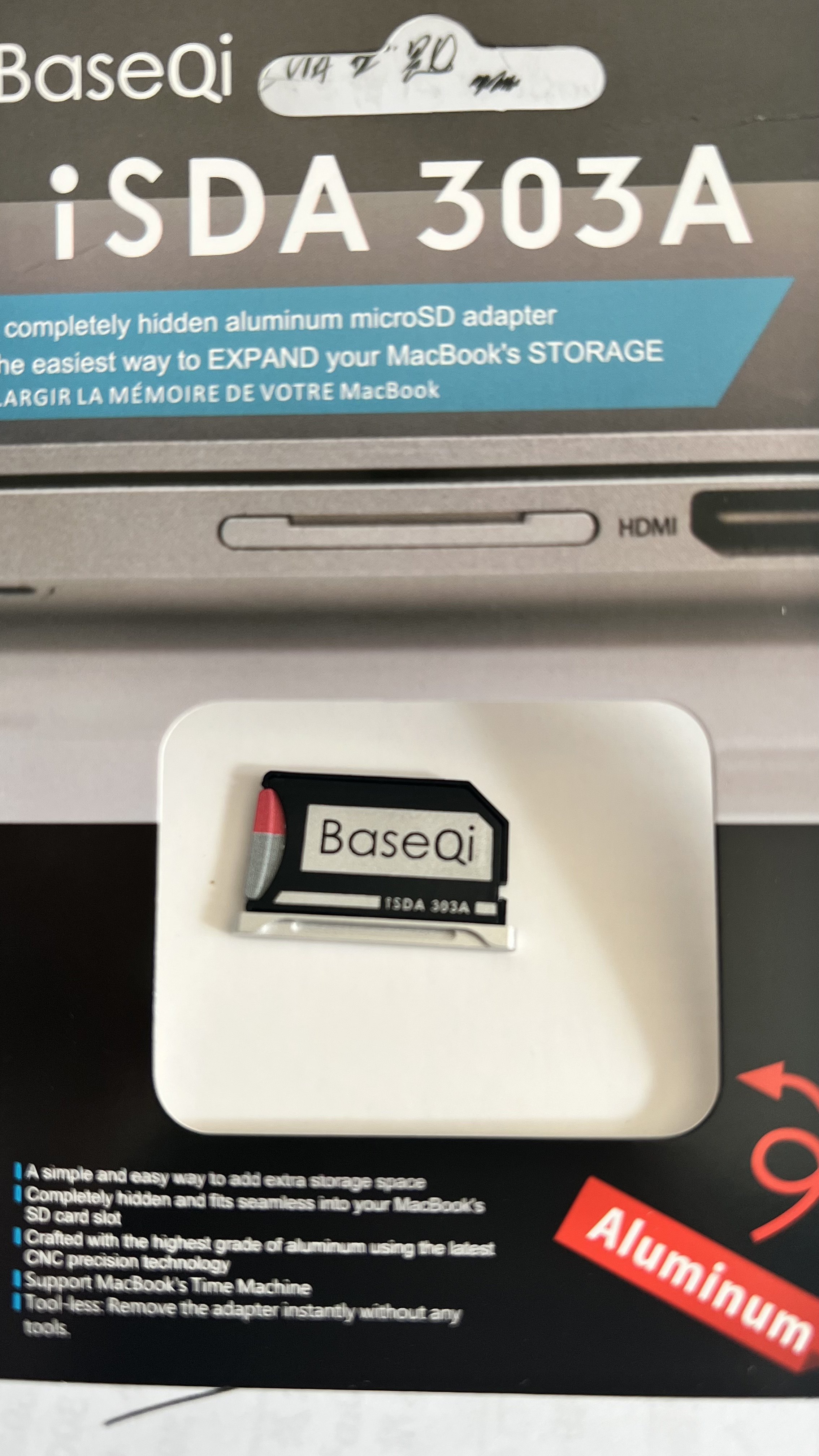 Adaptador MicroSD Baseqi Para MacBook Air 13'' Y MacBook Pro – Amplía Almacenamiento Sin Que Se Note