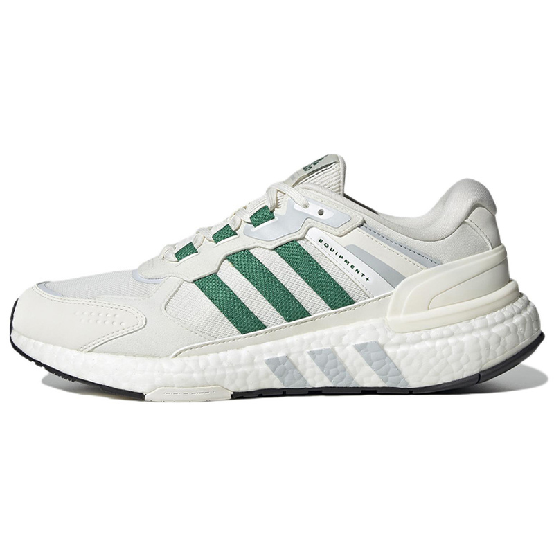 adidas Equipment+ 百搭舒适 织物 低帮跑步鞋 男女同款 灰绿