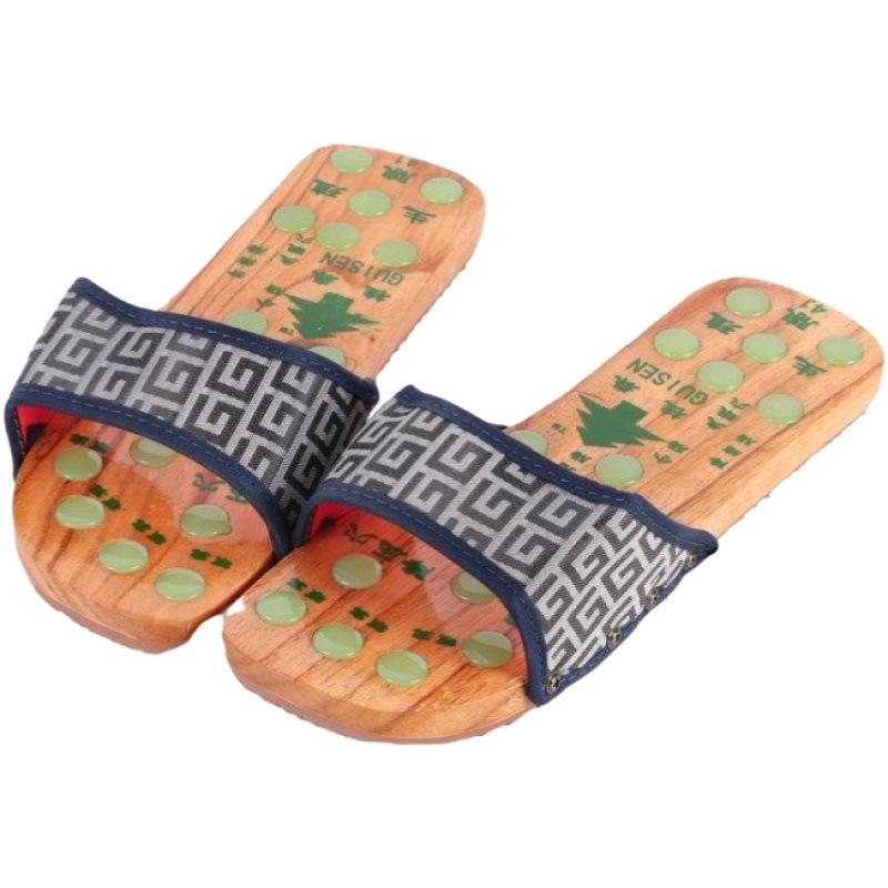 Wooden Clogs with Double Straps, Personalized Jade Couple Fashion Wooden Slippers