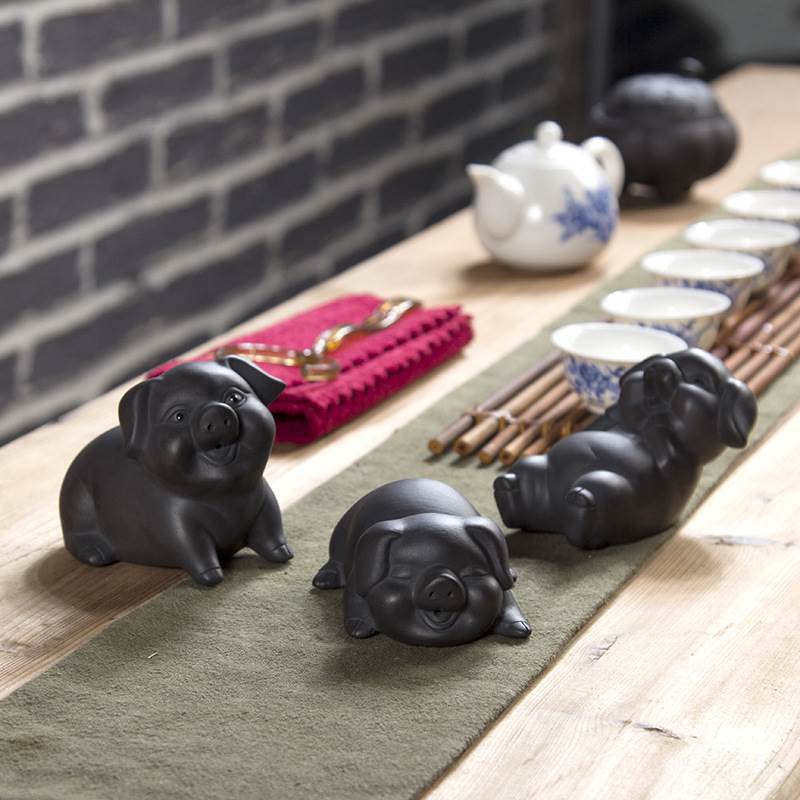 Lucky Pig Tea Pet Yixing Zisha Ornament Lucky Ornament Home Furnishing