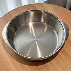 Thickened 304 Stainless Steel Hot Pot Bowl for Home Use, Suitable for Induction Cooker, Fruit Plate, Snack Bowl 20cm