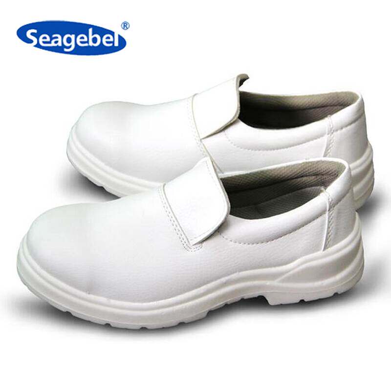 seagebel antistatic shoe dust-free anti-smashing shoes bag steel head shoes antistatic sandals summer money white