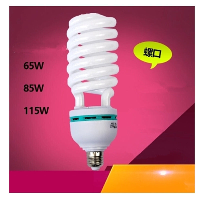 Spiral energy saving bulb 36W45W65W85W E27 screw mouth old bayonet home white light warm yellow indoor super bright