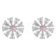 New Pink Cherry Blossom Love Zircon Set Wedding Jewelry Flower Earrings Necklace Ring Three-Piece Set Jewelry for Women