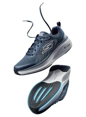 Skechers斯凯奇 MEN'S GO 轻质透气 低帮 休闲跑步鞋 男 军蓝色