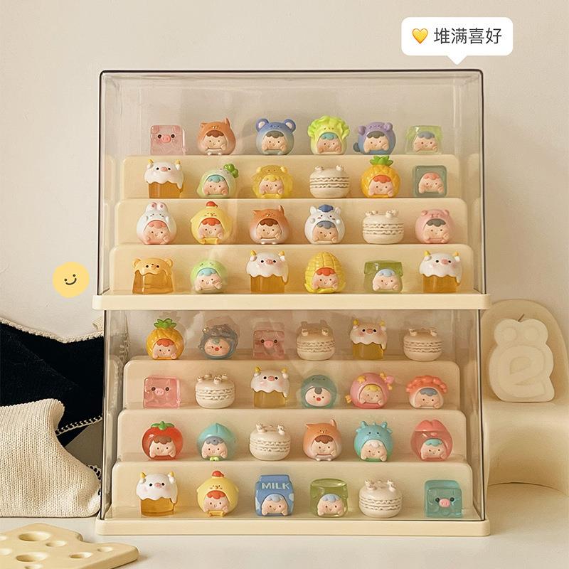 Hot-selling doll display box Bubble Mart storage ornaments dust-proof cabinet acrylic display stand figure storage box