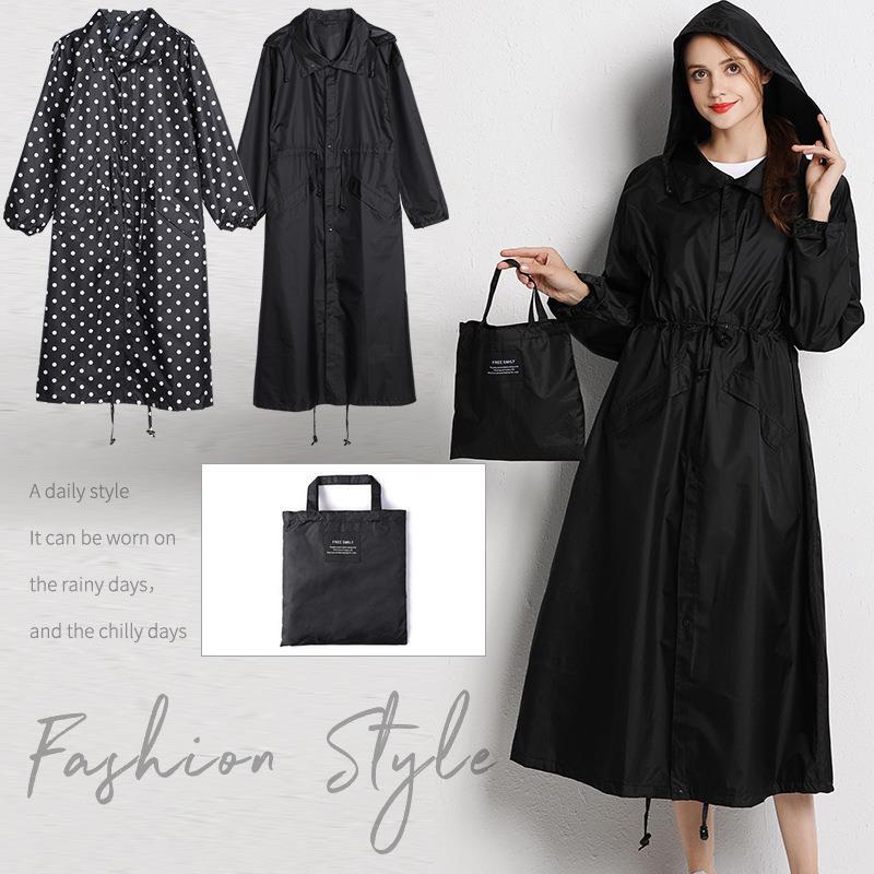 Fashionable Trench Coat Raincoat for Men and Women, Adult Long Style, Suitable for Golf, Outdoor Activities, Hiking, Korean and Japanese Style