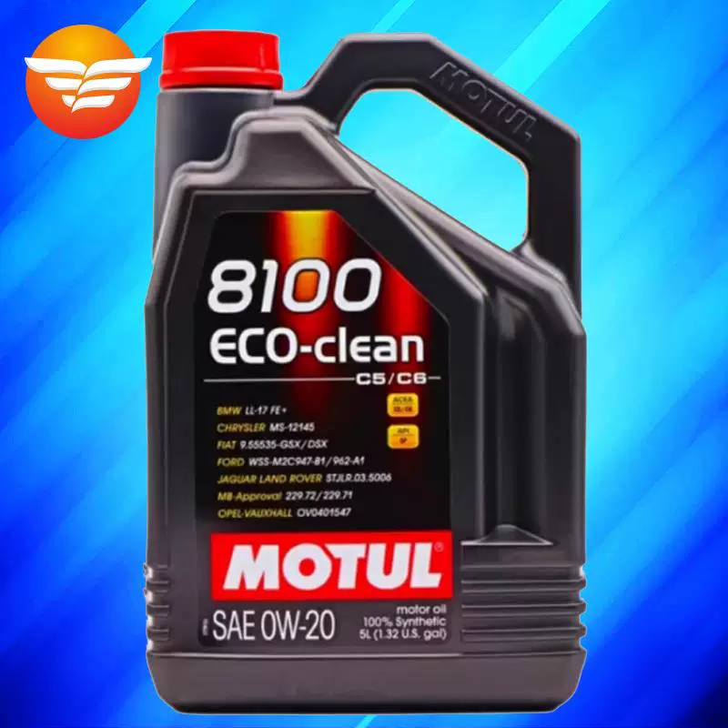 Мот 8100 ECO-CLEAN 0W-20 C5/C6 5L импортированное этеровое полностью синтетическое моторное масло национального 6B класса