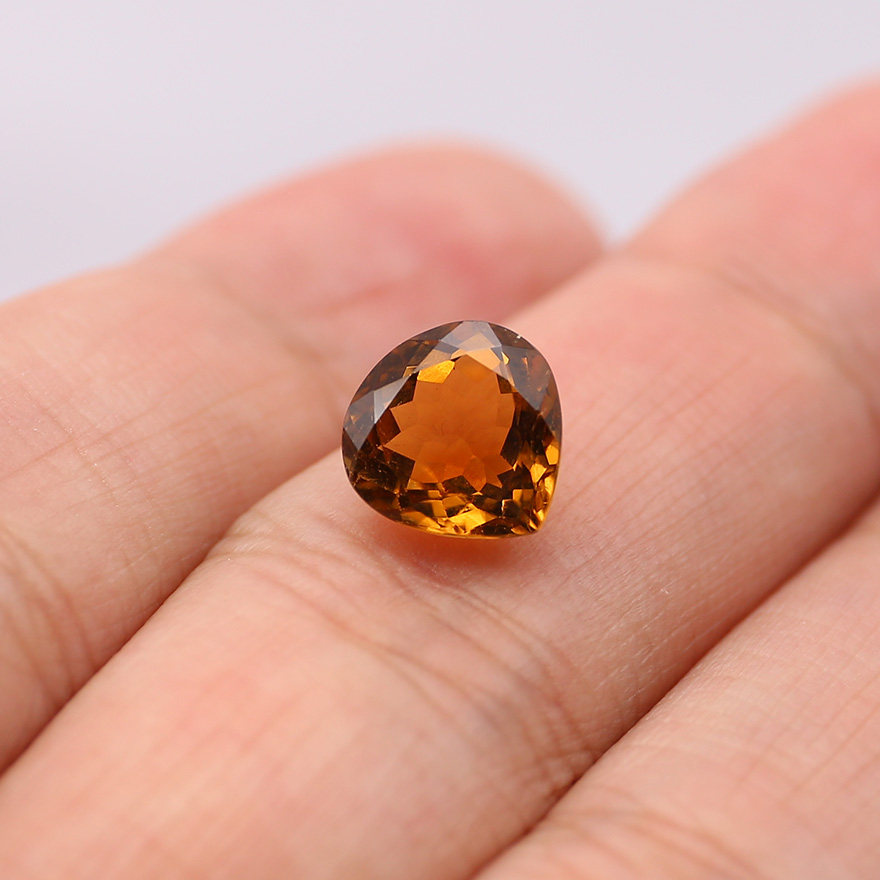 3 67 carat natural nectar sugar yellow beware nude stone glass body fire color sparkling love triangle ring