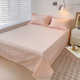 Solid color pure cotton bed sheets single piece spring and autumn simple dormitory women thickened plain color 100 full cotton quilt single pillowcase three piece set 3