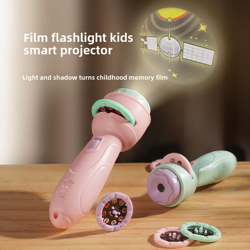 Starry Sky Projector Slideshow Kidsren's Luminous Flashlight Projector Lamp Baby Educational Toy Early Education Sleep Machine