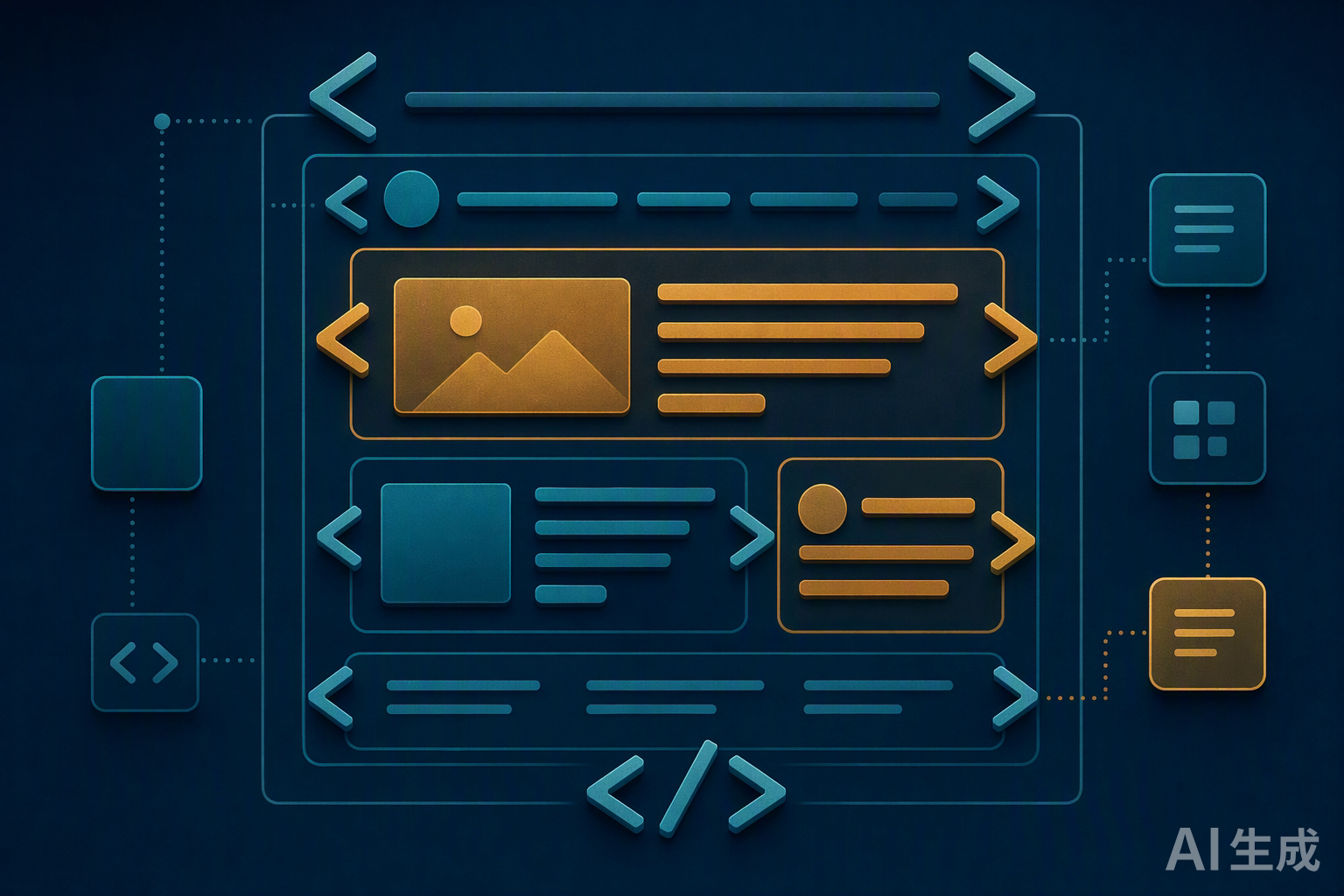 HTML tags organizing content with schema markup