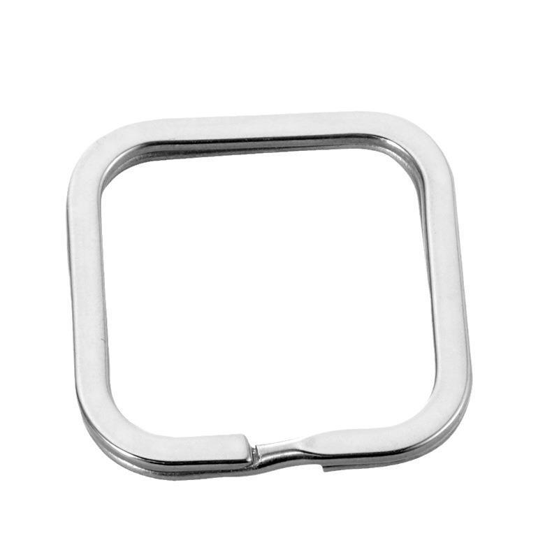 Hardware Accessories Key Rings Square Heart-Shaped Five-Pointed Star Oval Metal Keychain