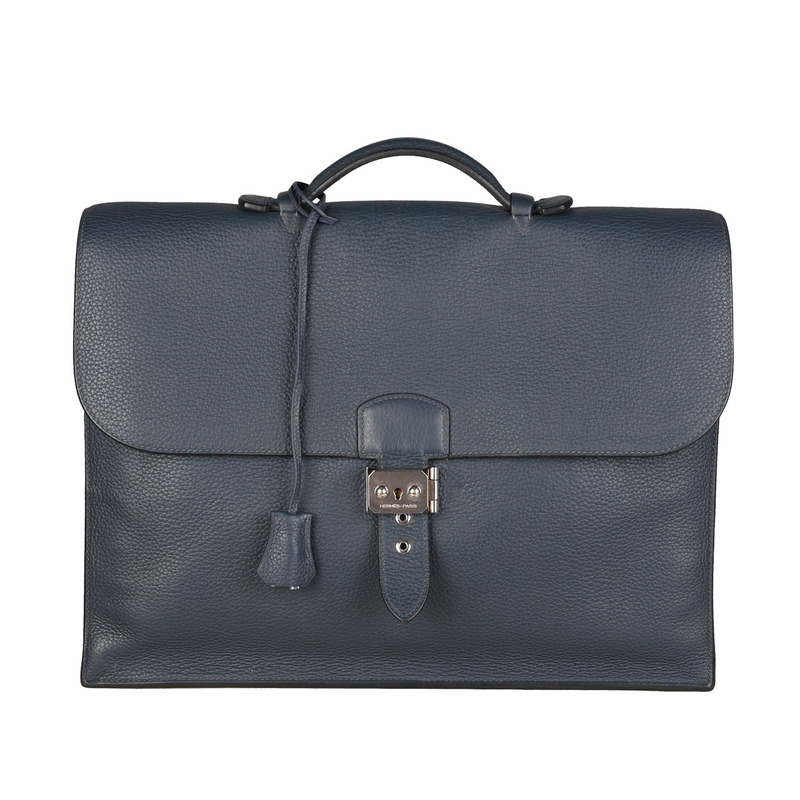 [9.5 New] Hermes Hermes Men's Leather Handbag Men's Briefcase
