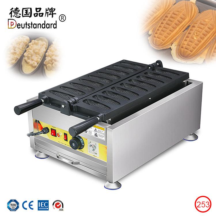 Commercial waffle flipping electric corn pancake machine stuffed soft pastry baking snack equipment 253