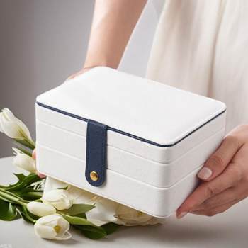 Creative multi-layer jewelry box, earring necklace jewelry storage jewelry box, pu leather multi-functional jewelry storage box