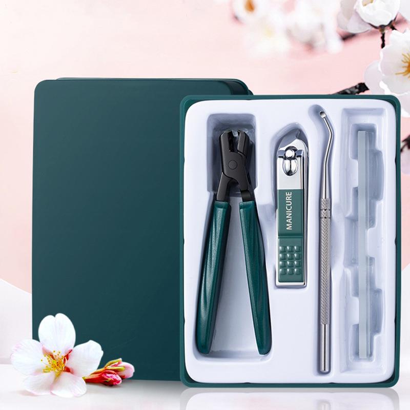 Nail Scissors with Single Large Opening, Gray Color, for Thick Nails and Toenails, Especially Classic Sharp Anti-Splash Nail Clippers