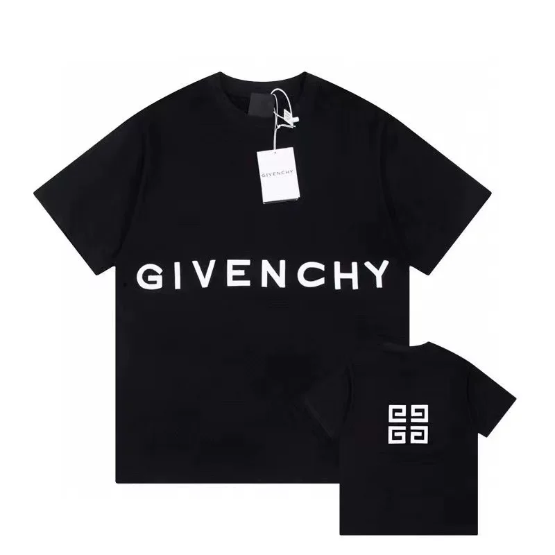 Givenchy, хлопковая летняя футболка для отдыха с круглым вырезом, свободный крой
