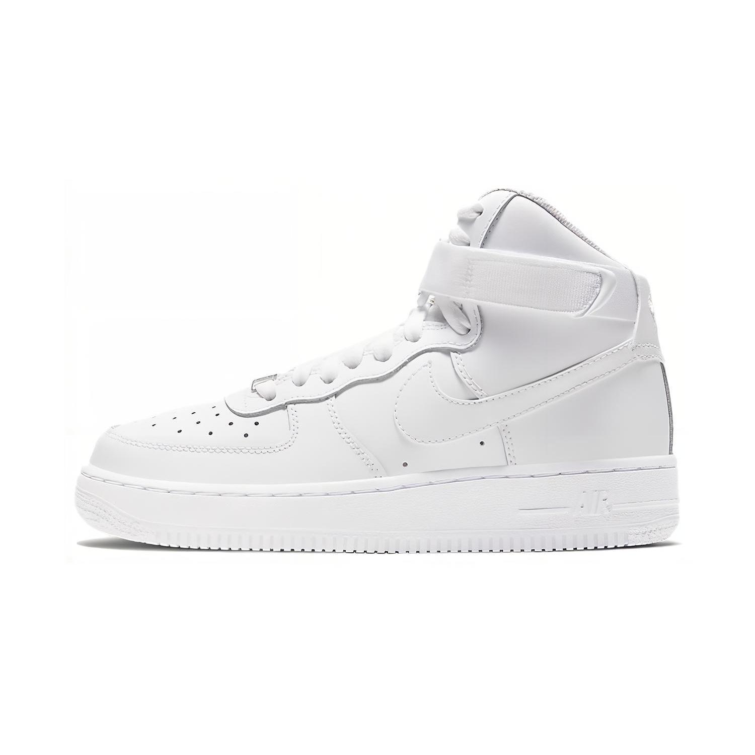 Nike Air Force 1 LE 休闲 透气 高帮 儿童板鞋 白色 青少年
