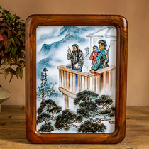 Bidding starts at 1 Yuan Cultural Revolution porcelain plate painting series 1960s-1970s official kiln porcelain Hongjiang big ball clay hand-painted mural porcelain painting ornaments