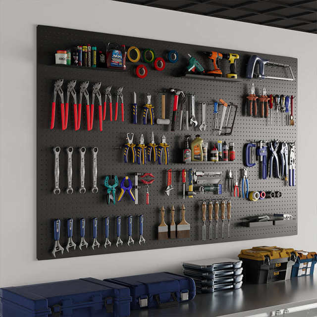 Hardware tool hole plate tool rack custom thickened round hole frameless hook display accessories customization
